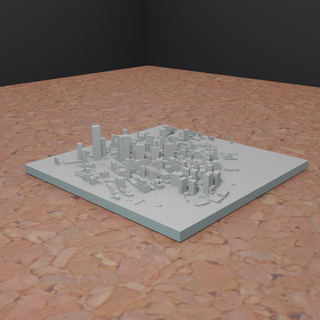 York Manhattan çeşitli New Kent harita dekorasyon eğlence 3d print model - Mito3D