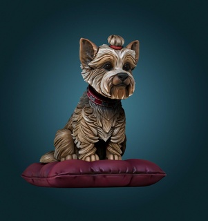 York terrier 3d print model - Mito3D