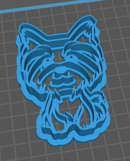 yorkie cookie cutter yorkshire pet dog corta galletas cookie cookie cutter dog cookiecutter cookie cutter kitchen dinner dining room dining  3d print model - Mito3D