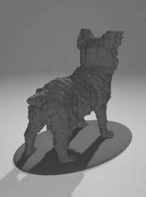 yorkie statue dog yorkshire terrier toy 3d print model - Mito3D