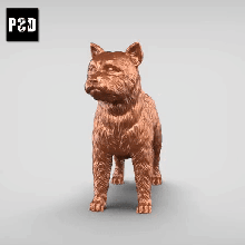 yorkie v1 art dog animal toy pet figurines 3d print model - Mito3D