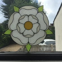 yorkshire-rose Kunst starre Tinte rose stained-Glas stainedglass Glasmalerei yorkshire 2d-Kunst 3d print model - Mito3D