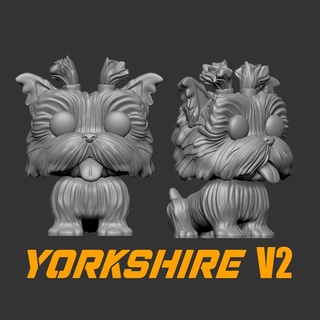 yorkshire terrier v2 funko pop versione 2 figura yorki cane cani 3d print model - Mito3D