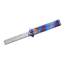 yoru's stylish butterfly comb valorant knife mountable game 3d yoru balisong poly 3d print model - Mito3D