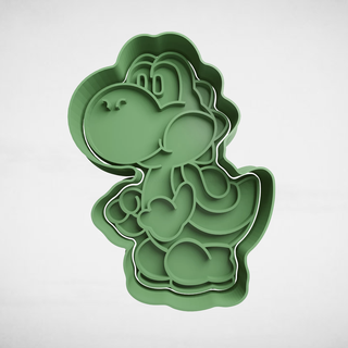 yoshi mario bros Home cookie cutter cutters stl molds games super 3d print model - Mito3D
