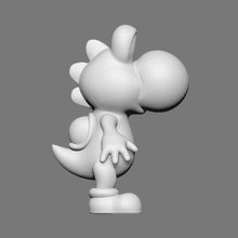 yoshi art super mario video games jeux vido nintendo figurine sculpt 3d print model - Mito3D