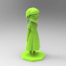 young anna frozen people 3d print model - Mito3D