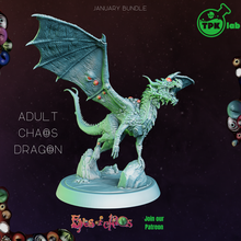 Jeune chaos dragon Jeu ttrpg rpg table miniature miniatures dnd donjons dragons fantaisie monstre 3d print model - Mito3D