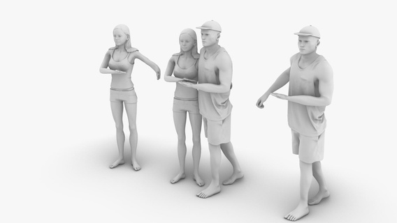 young couple 3d print model - Mito3D