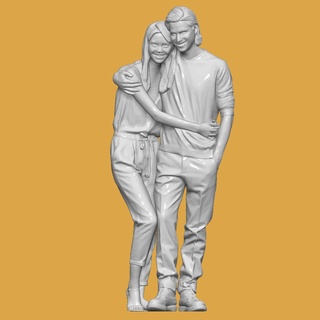 jovem casal diorama homem diecast 1 64 corpo 32 24 brincar miniatura humano miniaturas estatuetas 3d print model - Mito3D