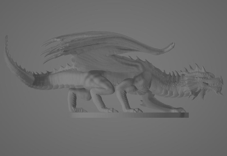 Jeune dragon art ancien miniature rpg fantaisie Wyvern 3d print model - Mito3D