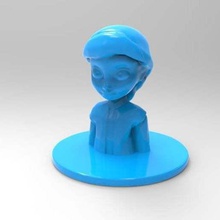 Jeune Elsa buste sculptures 3d print model - Mito3D
