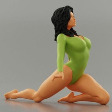 jung Mädchen Yoga Pose 3d drucken Modell 3d print model - Mito3D