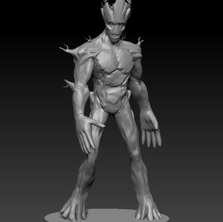 giovane Groot tutori galassia figura 3d print model - Mito3D