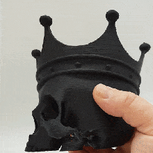 Jeune Roi crâne art Souris stl imprimable impression domos3d 3d print model - Mito3D