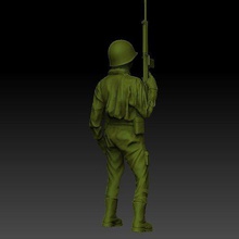 young malvinas fighter art buenos aires pampa war falkland england soldier troop argentine combatant warrior 3d print model - Mito3D
