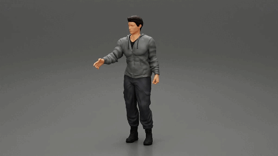 young man giving hand handshake Various boy driver male character human woman anatomy statue sculpture sitting print five pants hip hop 3d print model - Mito3D