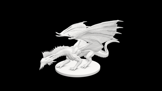 genç gümüş Ejderha 3d print model - Mito3D
