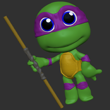 young turtle dona ninja 3d print model - Mito3D