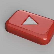 Youtube 3d logo 3d print model - Mito3D