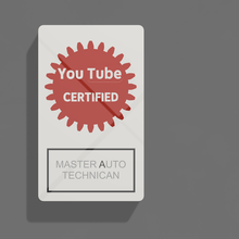 youtube certified mechanic funny badge patch 3d print model - Mito3D