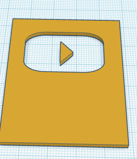 Youtube oro placca 3d print model - Mito3D