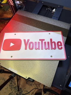 youtube license plate subscribe subscriber youtuber creator 3d print model - Mito3D