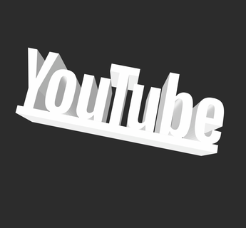 Youtube logo ayakta durmak işaret sembol sosyal medya 3d print model - Mito3D