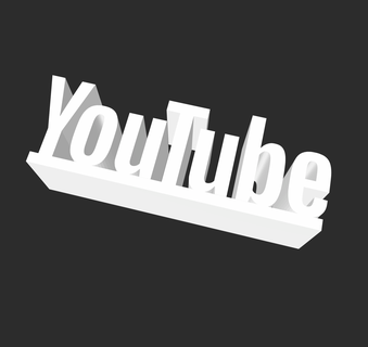 Youtube logo estante soporte firmar símbolo social medios comunicación 3d print model - Mito3D