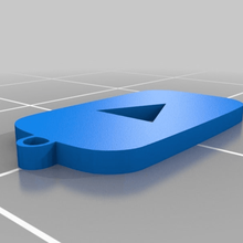 youtube logo keychain art signs logos 3d print model - Mito3D