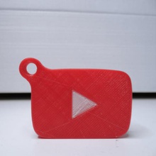 youtube logo keychain various 3d dual color extruder extrusion material keychains m8r2 small zonestar z5mr2 3d print model - Mito3D