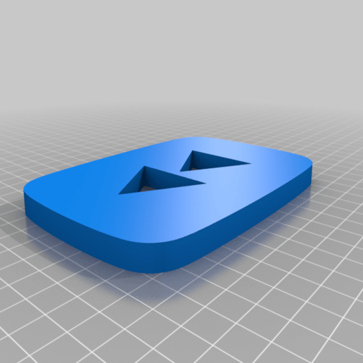 youtube rewind art pulsante play logo di icona 3D print model - Mito3D