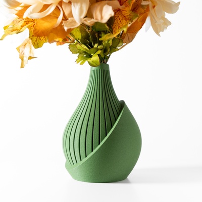yovi vaso moderno único casa decoração seco preservado flor arranjo stl arquivo jardim interior flores plantas vasos 3d print model - Mito3D