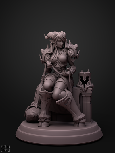 yrel mundo of warcraft stl juego guau draenei dreano personaje hembra niña platería 3d print model - Mito3D