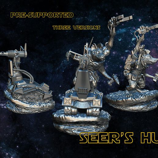 ysoki tamirci sci fi bilimkurgu 28mm rpg masa üstü Uzay yıldız bulucu sıçan fare 3D print model - Mito3D