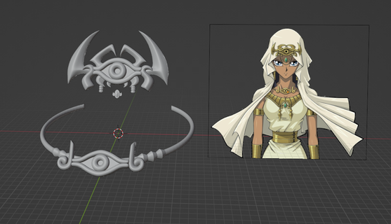 yu gi oh accessories oro ishizu ishtar 3d impresora cosplay ishizuishtar accesoriosoro yugioh 3d print model - Mito3D