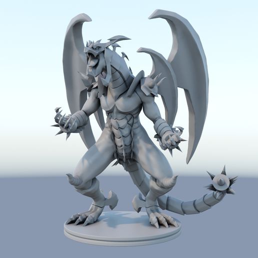 yu gi oh silahlı Ejderha lv10 3d Yazdır model oyun oyuncak 3D print model - Mito3D