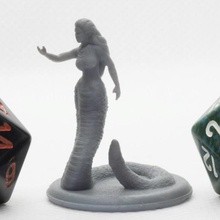 les yuan-ti serpent cheveux de table miniature jeu 28mm détail le mdn donjons dragons la fantaisie femelle medusa mini miniatures pathfinder ravnica dessus jouet wargaming femme yuanti 3d print model - Mito3D