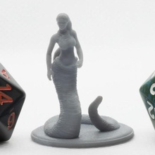 yuan-ti masaüstü minyatür oyun 28 mm detay dnd dungeons dragons fantezi kadın medusa mini Minyatürler pathfinder ravnica yılan masa üstü oyuncak wargaming yuanti 3d print model - Mito3D