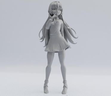 yue - arifureta isekai miniature print anime fantasy figure female girl vampire caster mage miniatures figurines printed 3d print model - Mito3D