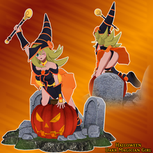 yugioh buio mago ragazza Halloween gioco Magia zucca carina anime 3d print model - Mito3D