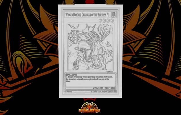 yugioh 3d cartão alado dragão guradiano of fortaleza 1 arte ar neos pokémon mundo personalizado deckbox suporte 3d print model - Mito3D