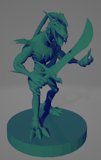 yugioh alligator épée miniature ddm figure Jeu table yu gi 3d print model - Mito3D
