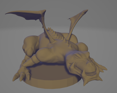 yugioh rampant dragon 1 miniature ddm figure table 3d print model - Mito3D