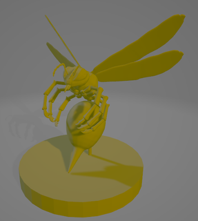 yugioh asesino aguja gigante abeja miniatura ddm figura juego mesa superior yu gi oh 3d print model - Mito3D