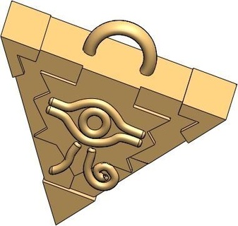 yugioh millénaire puzzle millénaire puzzle yugioh porte clés bijoux clés 3d print model - Mito3D