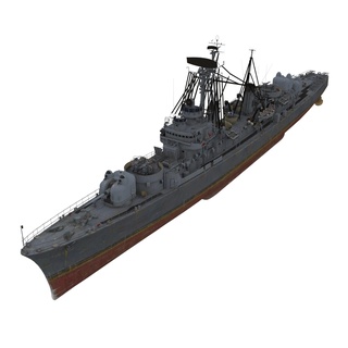 yukikaze Nevado vento bolos class destruidor navio guerra Japão marinha Asahi barco marinho 3d print model - Mito3D