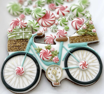 yuletide joy ride christmas bicycle cookie cutter candy baskets Home cookies 3d fondant kitchen sweet basket tool 2024 gift girl melodic festivities 3d print model - Mito3D