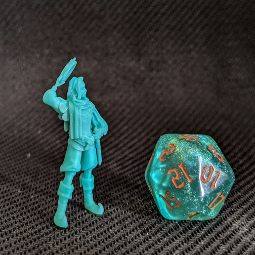 yuta bard tambourine - dnd miniature presupported game board mini dungeons dragons elf fantasy frost grave genasi half-elf pathfinder pre supported rpg tabletop ttrpg wargame supports 3D print model - Mito3D