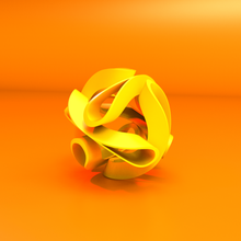 yvonne domenge's sculpture tabachin ribbon art domenge sphere architectural solidworks curve 3d model 3d print model - Mito3D